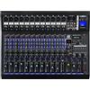 MX-120 Mixer Professionale (12 Canali) per La Registrazione DJ Stage Karaoke DSP