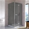 DEGHI Box doccia 95x95 cm a soffietto vetro anticalcare fumé e profilo cromo 195h - Flexy