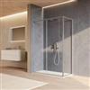 DEGHI Box doccia 130x90 cm scorrevole sx vetro anticalcare trasparente profilo cromo 200h - Helena