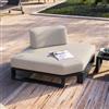 DEGHI Poltrona angolare da giardino in alluminio antracite e tessuto olefin beige - Haven
