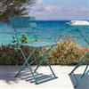 DEGHI Sedia da giardino pieghevole in acciaio blu pavone - Atelier
