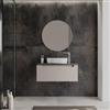 DEGHI Mobile bagno sospeso 90 cm cashmere cannettato con top antracite - Deck