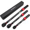 HASKYY Set di Chiave Dinamometrica da 1/4, 1/2, 1-10 Nm, 10-50 Nm, 20-200 Nm, 3 pezzi, per bicicletta, moto, motore, auto, industria, coppia di cricchetto, chiave a cricchetto
