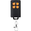 Puiseno Telecomando per cancello a 4 canali compatibile con SCS Sentinel AAM0121, codice rotabile sicuro, portata 50 m, 433,92 MHz, per cancello e garage -Incl. Batteria CR2032(arancione)
