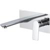 VALAZ Rubinetto Bagno Lavabo a Muro Cromo | Miscelatore Lavabo Bagno Acqua Fredda e Calda, Risparmio Acqua | Installazione Facile | Ottone, Inossidabile, Elegante, Ovale, Serie Sil