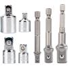 Sewokon 4 Pezzi adattatore 3/8 1/2, adattatore 1/2 3/8, adattatore bussola, adattatore 1/2 1/4, adattatore 3/8 1/4, bussole 3/8 + 3 Pezzi snodo per avvitatore, set bussole 3/8