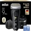 Braun Series 9 PRO +, Rasoio Elettrico Barba, Regolabarba Uomo, Rifinitore di precisione, Custodia Viaggio, Lame Flessibili, SmartCare, Impermeabile, Batteria Litio Ion, Idea Regalo, 9560cc Nero