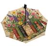 Drekrid Ombrello da viaggio per pioggia e sole, libri e fiori, compatto e automatico, pieghevole, per donne e bambini, grazioso ombrello con apertura automatica per auto, zaino, pendolari
