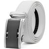 3ZHIYI Cintura da Uomo in Pelle con Fibbia Automatica Sistema a Scorrimento 35mm bianco 02