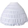Qianly Gonna Sottoveste Vintage a 6 Cerchi, Sottogonna, Sottogonna, Tutù, Tulle Retrò