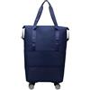 Generic Borsone con ruote, borsa da viaggio con ruote, borsa da viaggio per riporre indumenti per vacanze, weekend, shopping, viaggi d'affari, Blu scuro, riferimento alla descrizione, Unisex