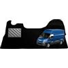 MTC Automotive Tappetini per Iveco Daily IV dal 2014- Su misura, antiscivolo, battitacco in gomma rinforzata, velcro di fissaggio