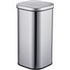 Relaxdays Bidone con sensore da 30 l, Coperchio Automatico, Porta Sacchetti, Acciaio Inox, Argento 52.5x25x25 cm