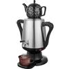 Generic Caffettiera turca elettrica, pentola in acciaio inox e tazza da tè in ceramica, capacità 4 l, bollitore con manico anti scottatura per tè e caffè perfetti