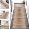 SGLGSTORE Tappeto Passatoia Cucina Antiscivolo Lavabile Tappeti Runner per ingresso interno Marrone Antimacchia Tappeto Cucina Corridoio 44X120CM Soggiorno camera da letto Tappetino
