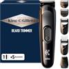 King C. Gillette Regolabarba Uomo, Senza Fili, Lame Rasoio Lunga Durata Rasoio Elettrico Barba con Testina Lavabile, 4 Pettini Regolatori, Idea Regalo Uomo