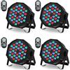 4 Pezzi 72W Par LED RGB, 36 LED Luci Da Palco Con Telecomando E Attivato Dal Suo