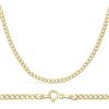 PRINS JEWELS Collana a maglia piatta in oro giallo 750, 18 carati, unisex, larghezza 2,3 mm