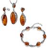 Copal Set Di Gioielli Da Donna In Argento Sterling Con Ambra Collana Orecchini E Bracciale