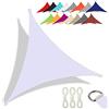 CANYUE qualità Tessuto Oxford - Tenda A Vela Triangolare - Vela Ombreggiante Parasole Traspirante E Protezione Solare Raggi UV per Esterno Giardino Terrazza (6X6X6 m,Bianco)
