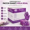 Guanti Monouso in Nitrile Viola Non Talcati Roial 5 Stelle Purple - Scatola da 1000 Guanti M 1 scatola da 100 pezzi