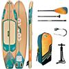Coasto - Sup Stand Up Paddle Gonfiabile Coasto Flip 11'5 - PB-CFLIP115-348 x 81 x 15 cm Dropstitch Woven - Confezione completa: pagaia Leash Pompa Borsa di trasporto - Fino a 150 kg - Arancione