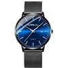 CRRJU Orologi da uomo minimalisti casual di lusso con data automatica moda business movimento giapponese al quarzo orologi da polso impermeabili per uomo orologio da polso in acciaio inox, Nero blu