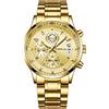 CRRJU Orologio analogico da uomo al quarzo giapponese con cinturino in acciaio inossidabile CJ2260