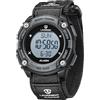 Timever Orologio Digitale da Uomo con Cinturino in Nylon - Sportivo Impermeabile 5 ATM con Doppio Fuso Orario, Calendario, Sveglia con Snooze, Cronometro, Conto Alla Rovescia e Luce