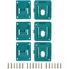 Hosrivae Kit di stoccaggio da 18 V compatibile con BL1815 BL1820 BL1830 BL1840 BL1850 BL1860 ABS montaggio a parete o mensola (3+3 pezzi)