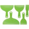 BTOSEP Set di 5 raschietti per stucco in plastica flessibile, per pittura murale e intonaco, strumenti leggeri e durevoli