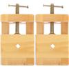 Abaodam Morsa per Lavorazione del Legno in Legno e Metallo Set da 2 Pezzi, Morsetto di Fissaggio per Incisione di Sigilli, Dispositivo per Intaglio, Strumento Artigianale per Laboratori
