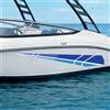DualColorStampe Set di Adesivi per Barca Nautica in PVC Air Free - Yatch - barca a vela - motoscafo, Blu, 4 Pezzi, 50x7 cm e 100x14 cm 0473