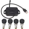 GONFEN ES342 USB universale TPMS modulo sensore di pressione pneumatici con 4 sensori interni, display della pressione dei pneumatici per Android 8.1 + autoradio