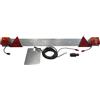 Ama Barra Regolabile in Alluminio con Fanali Posteriori 12V Alogeni e Triangoli Rifrangenti, Lunghezza 1200 ÷ 1800 mm, Grigio, Made in Italy