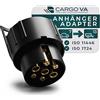 CARGO VA Intelligent Vehicle Accessories Cargo VA Adattatore per gancio di traino da 7 a 13 poli - Converte in modo affidabile prese auto a 7 poli su spina rimorchio a 13 poli - Spina di accoppiamento adatta e robusta per auto e furgoni