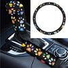 Woisttop Coprivolante antiscivolo in neoprene con copertura del cambio e copertura del freno a mano, set di 3 pezzi per decorazione di interni auto - motivo impronte colorate