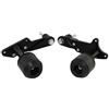 E-SPEEDMTC ESPEEDMTC Per HONDA CB500X CB500F 2019-2023 Tampone di protezione del paramotore Coperchio della protezione del cursore del telaio Protezione anticaduta (Nero)