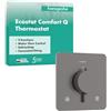 hansgrohe Ecostat Comfort Q - Miscelatore termostatico incasso, Rubinetto termostatico con blocco di sicurezza (SafetyStop) a 40° C, Termostato, 2 utenze, cromo nero spazzolato, 33713340