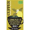 CUPPER Infuso Biologico Limone e Zenzero, Ingredienti da Agricoltura Biologica, Tisana Digestiva e Energizzante, Filtri 100% Biodegradabili, Confezione da 20 Bustine