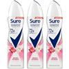 Sure Spray antitraspirante 72H anti-sudore e antiodore, senza alcool, anti-macchie bianche, deodorante per le donne, 150 ml, confezione da 3 (bouquet luminoso)