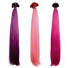 Generico She Hair Extension 10 Ciocche colorate fantasy Di Capelli Naturali Lisci 55-60 Cm Colore fucsia