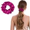 ZLYC Anelli per capelli da donna e ragazza, 100% seta, in pura seta di gelso, 19 momme (tinta unita viola), 3,5 cm
