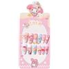 FASHION YO 12 pezzi Unghie finte in acrilico per bambini, adesive, con colla pre-applicata, copertura completa, con glitter, arcobaleno, unicorno, sirenetta, per bambini, da incollare, kit per unghie