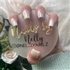 Andisijq Puntelli personalizzati per unghie, vassoio per nail art personalizzato, in acrilico, tavolozza con logo personalizzato per unghie, accessori per saloni di bellezza, accessori per foto (opaco)
