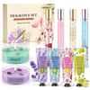 YUEONEWIN Cofanetto Regalo Donna 4 Profumi + 4 Creme Mani+ 2 Candele Profumate - Eau de Parfum Floreale a Lunga Durata, Crema Idratante Non Grassa -Compleanno Natale San Valentino