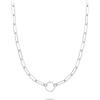 Tamaris Charms Collection in acciaio inossidabile - Gliederhalsketten kombinierbar con den Charm-Sets & individualisierbare idea regalo - argento