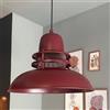 bamyum Torcia Lampada a Sospensione Industriale Bordeaux, Lampadario da Soggiorno 34 cm, Lampadario da Cucina in Metallo, Lampada Vintage Camera da Letto, Plafoniera, Lampada a Sospensione Industriale