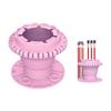 xiruiubao Sciacquatrice Pennelli Pittura, 3 in 1 Pulisci Pennelli Pittura Pieghevole, Multifunzione Silicone Portapennelli con Tavolozza per Vernici Acriliche, Acquerellabili e Base Acqua (Rosa)