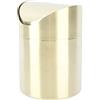 Tomotato Mini Pattumiera da Tavolo Oro, Mini Bidone Spazzatura in 304 Acciaio Inossidabile con Coperchio Basculante, Piccolo Cestino per Rifiuti da Tavolo per Casa Ufficio Cucina Bagno Camera da Letto